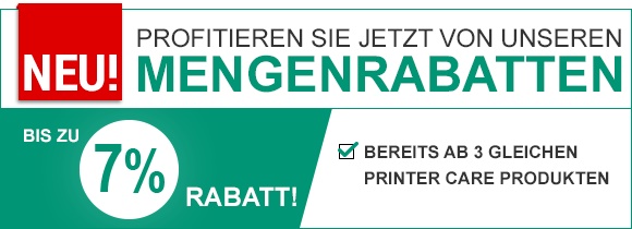 Mengenrabatt für Printer Care Toner und Tintenpatronen
