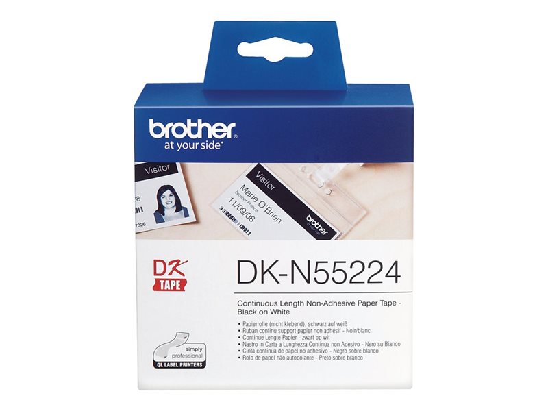 Brother Original - Etikettenrolle schwarz auf weiß