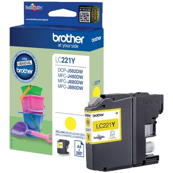 Brother Original - Tinte gelb -  LC221Y