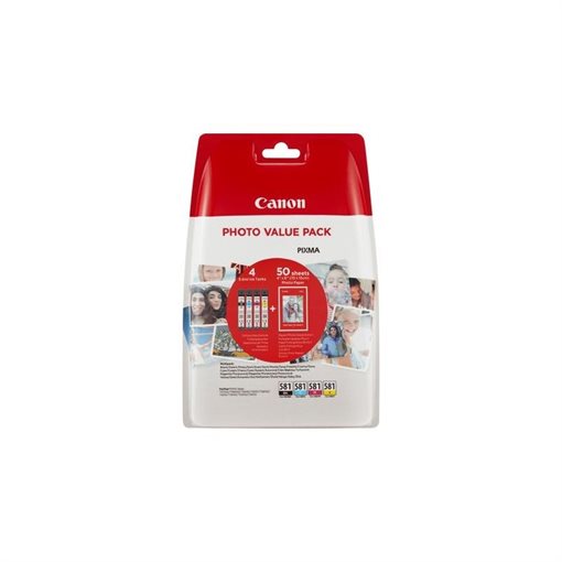 Canon Original Tinte Photo Value Pack CMYBK CLI-581 - 2106C005