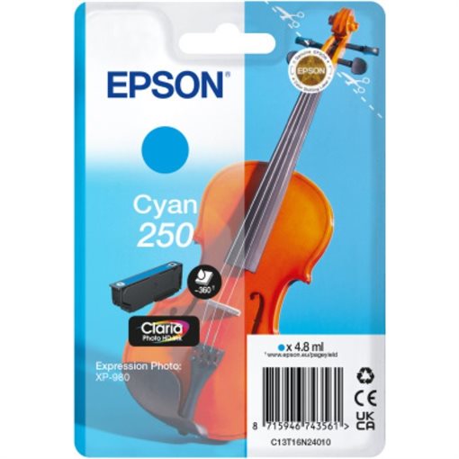 Epson Original Tinte cyan 250 Violin Claria - C13T16N24010