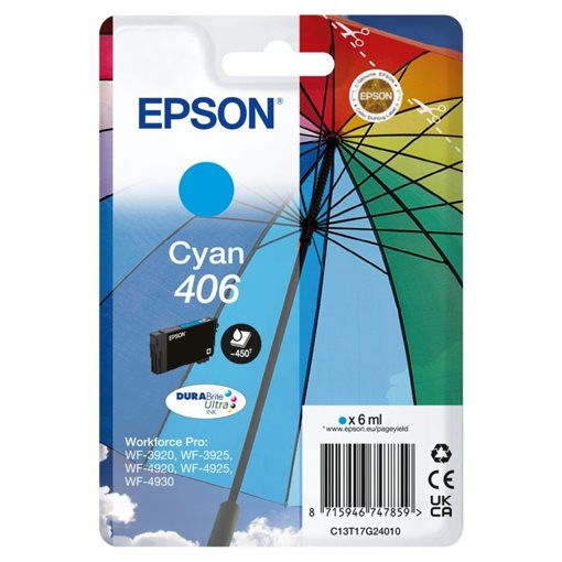 Epson Original Tinte cyan 406 Umbrella - C13T17G24010