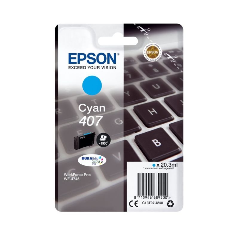 Epson Original Tinte cyan 407 - C13T07U240