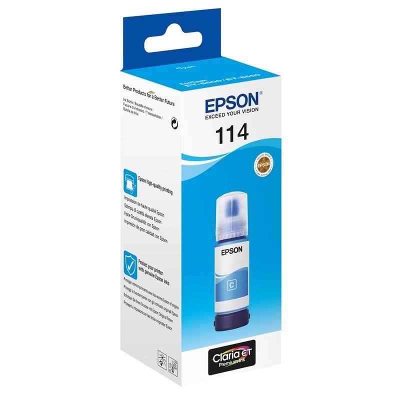 Epson Original Tinte cyan EcoTank 114 - C13T07B240
