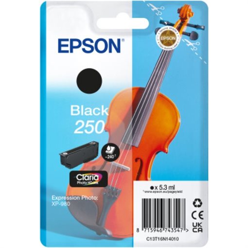 Epson Original Tinte schwarz 250 Violin Claria - C13T16N14010