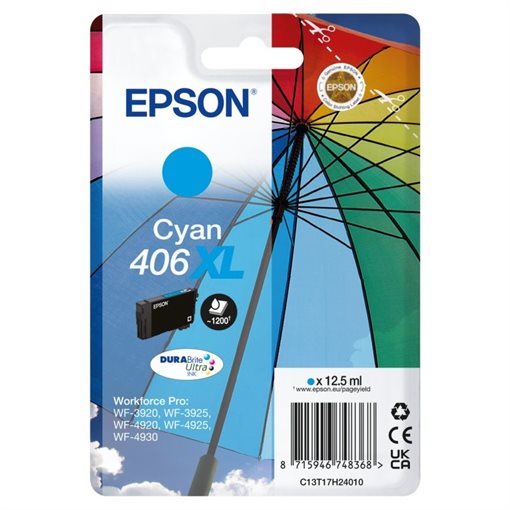 Epson Original XL Tinte cyan 406XL Umbrella - C13T17H24010