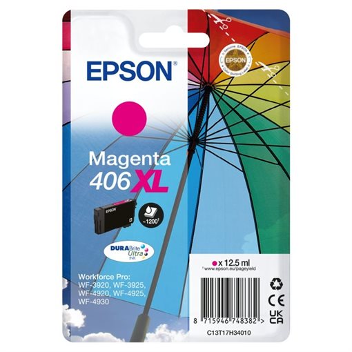Epson Original XL Tinte magenta 406XL Umbrella - C13T17H34010