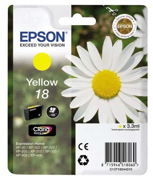 Epson Tinte gelb 18 Claria Home Ink T1804