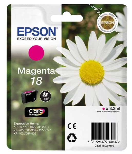 Epson Tinte magenta 18 Claria Home Ink T1803