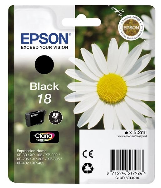 Epson Tinte schwarz 18 Claria Home Ink T1801