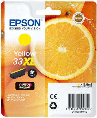 Epson Tinte Singlepack gelb 33XL T3364