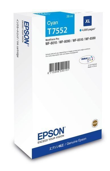 Epson Tintenpatrone cyan XL -  C13T755240