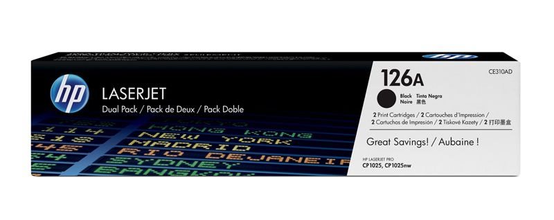 HP 126A original 2er-Pack Toner schwarz - CE310AD
