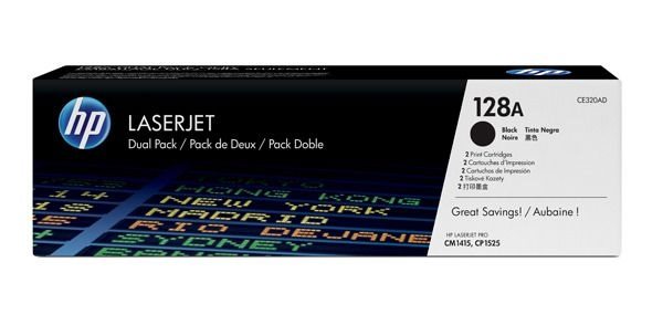 HP 128A original 2er-Pack Toner schwarz - CE320AD