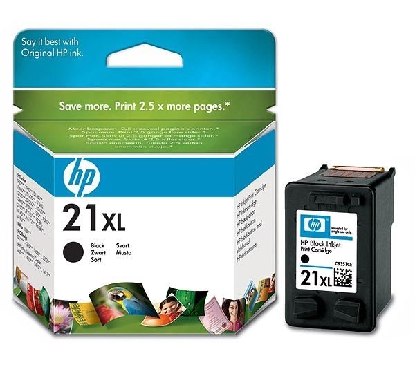 HP 21XL original HC Tinte schwarz - C9351CE