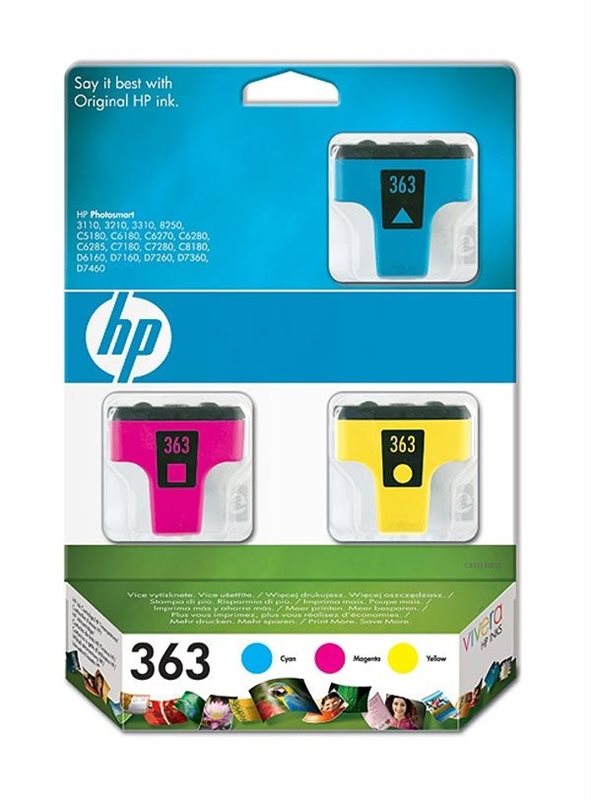 HP 363 original 3er-Pack Tinte cyan, magenta, gelb - CB333EE