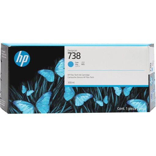 HP 738 Original HC Tinte cyan - 676M6A