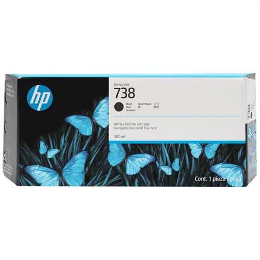 HP 738 Original HC Tinte schwarz - 498N8A