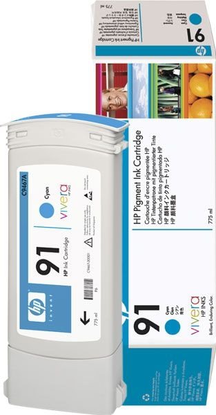 HP 91 original Tinte cyan - C9467A