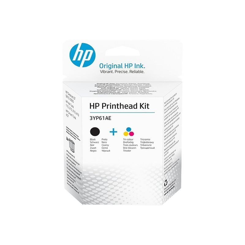 HP Original 2er Pack Druckkopf-Kit schwarz, cyan, magenta, gelb - 3YP61AE