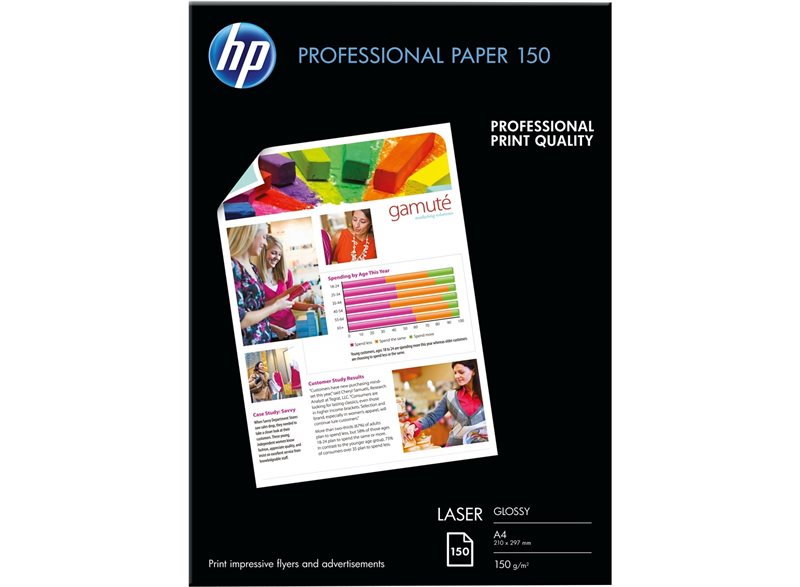HP Professional Laser-Papier glänzend 150 g/m² - 1