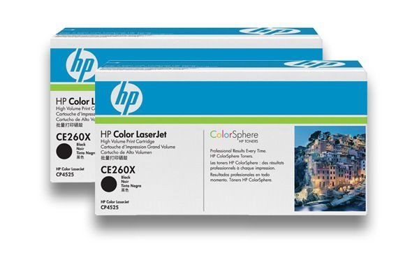 HP Toner schwarz Doppelpack , CE260XD