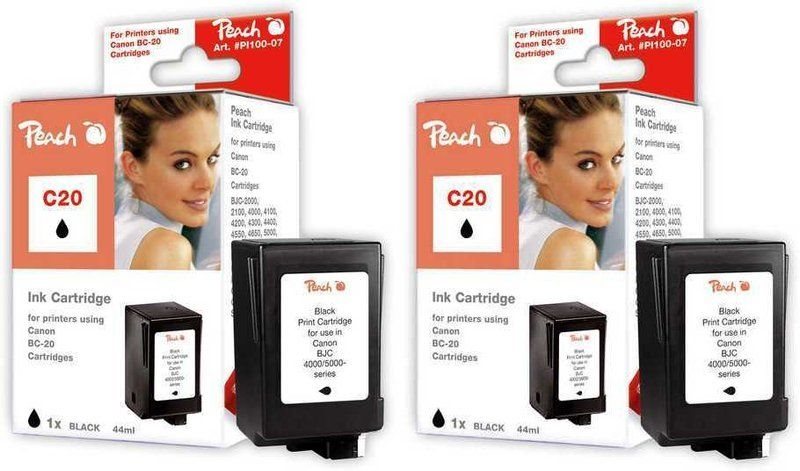 Peach Doppelpack Druckköpfe schwarz - PI100-195