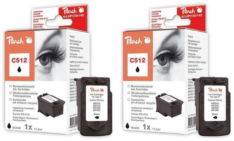 Peach Doppelpack Druckköpfe schwarz - PI100-212