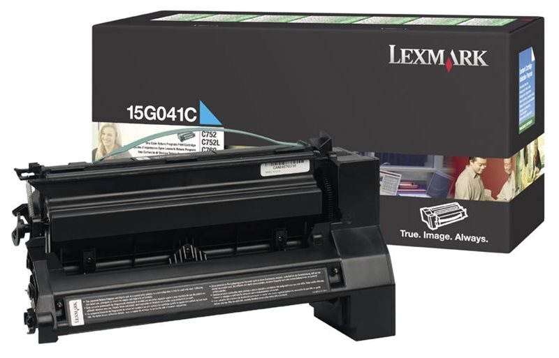 Toner cyan für Lexmark Optra C752 - 15G041C