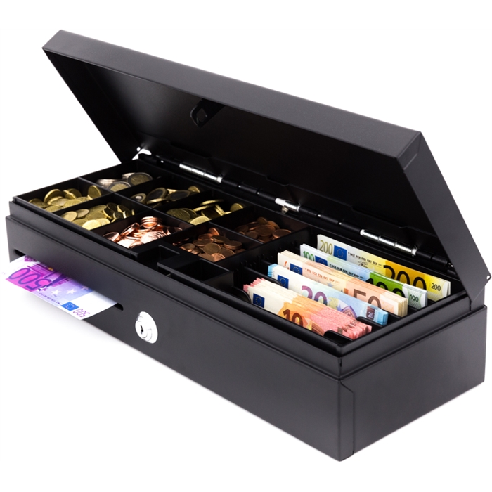 Produktbild von Kassenschublade Manuell ACROPAQ Kassenschublade Öffnung Manuell Mit Druckknopf, Kassenlade 33 X Cm, Unterbau Geeignet Kasse, Cash Register, Bargeldkasse Schwarz Kaufen? Vergleichen Sie Bei Geldkassette Abschließbar