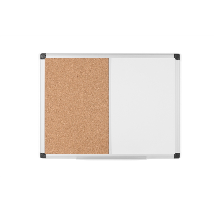 Tableau Combiné Bi-Office - Liège Et Surface Effaçable à Sec Avec Cadre Bois