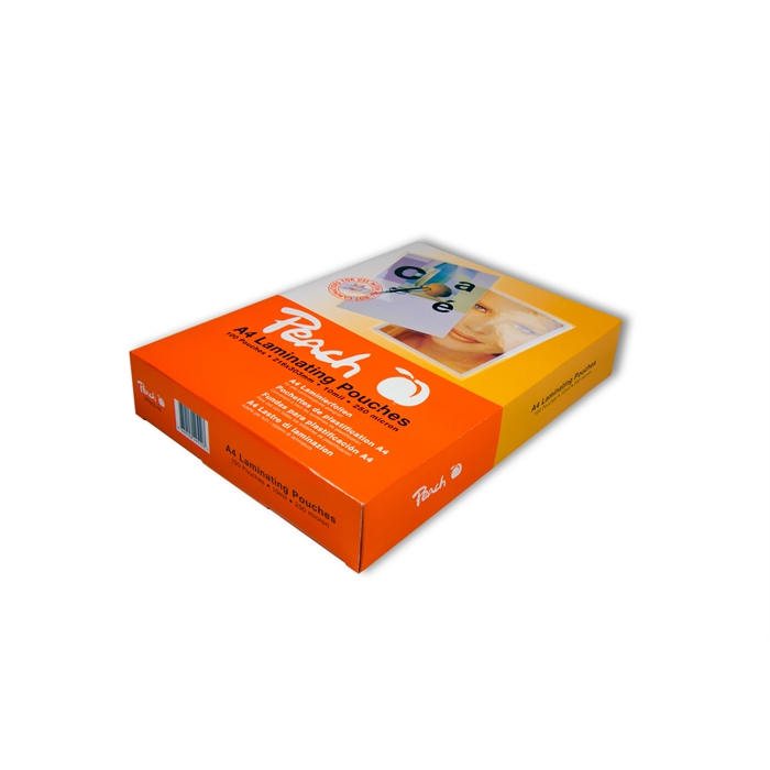 Peach Pellicole Di Laminazione A4 - 125 Mic - 100 Pouches - Lucide - 5