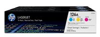 HP 126A original Tonerpaket cyan, magenta, gelb - CF341A